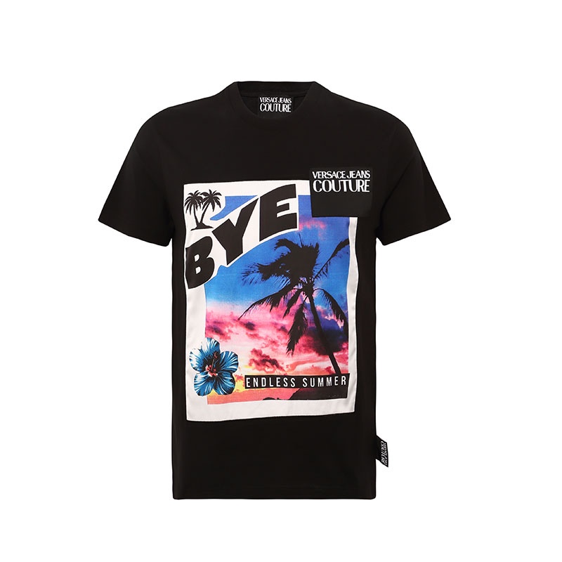 Áo Thun cotton In Logo Versace Thời Trang Năng Động