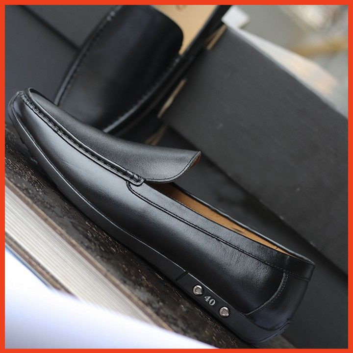 Giày Lười Nam Trung Niên Da Bò Cao Cấp Giày Da Nam Đẹp Công Sở Kiểu Dáng Trẻ Trung