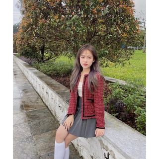 ✿ ÁO KHOÁC DẠ NƠ ĐỎ ✿