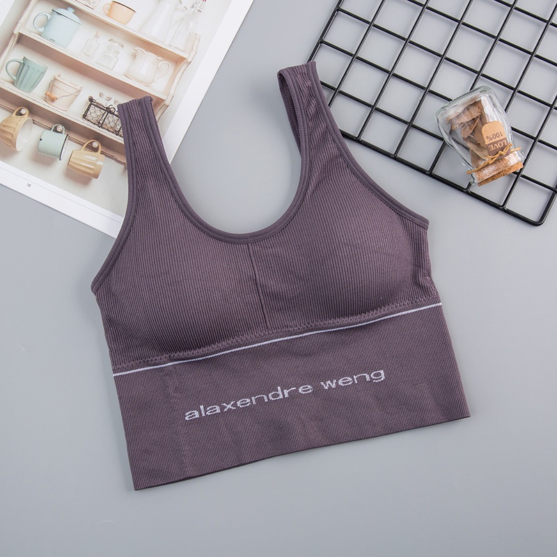 Áo bra cotton thun gân cao cấp tập gym yoga thể thao không gọng đệm nâng ngực bigsize KIMCHIBIKINI AL012