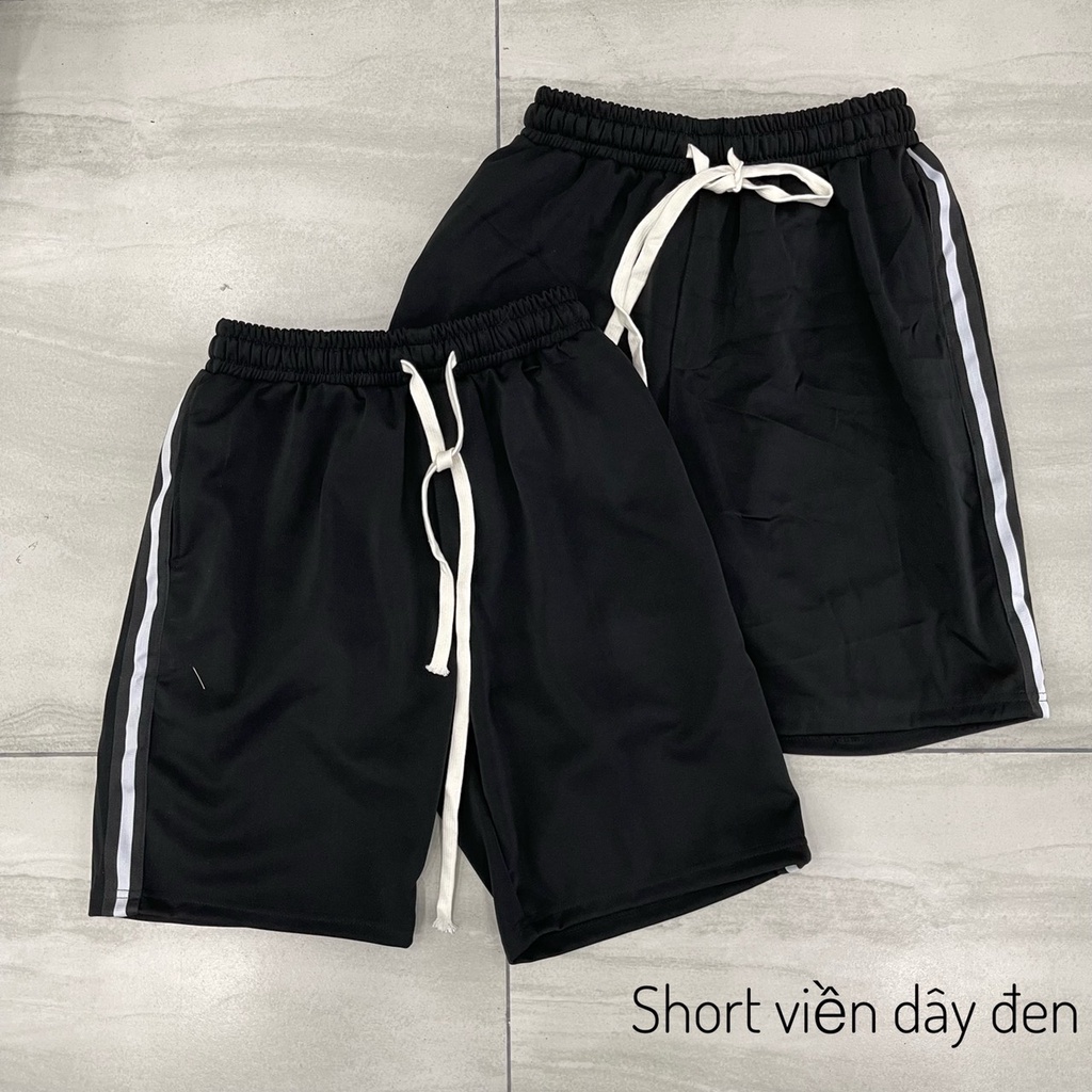 Quần short dây   Viền  thể thao chất poly nam nữ