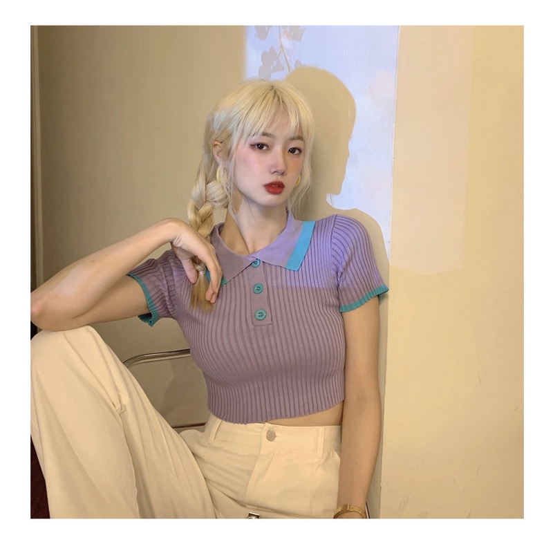 Korean Fashion Style Collar Short Sleeve For Women | BigBuy360 - bigbuy360.vn