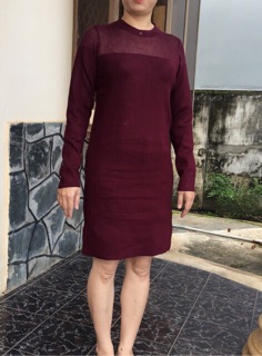 💥💥 Đầm len dáng suông tay dài