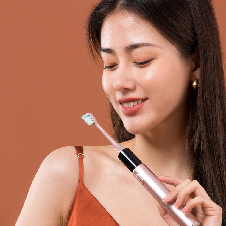 Bàn Chải Điện Sonic X7 Tự Động Máy Đánh Răng Lông Mềm FIONIC ET03 Siêu Sạch Sạc Từ Tính Hiện Đại