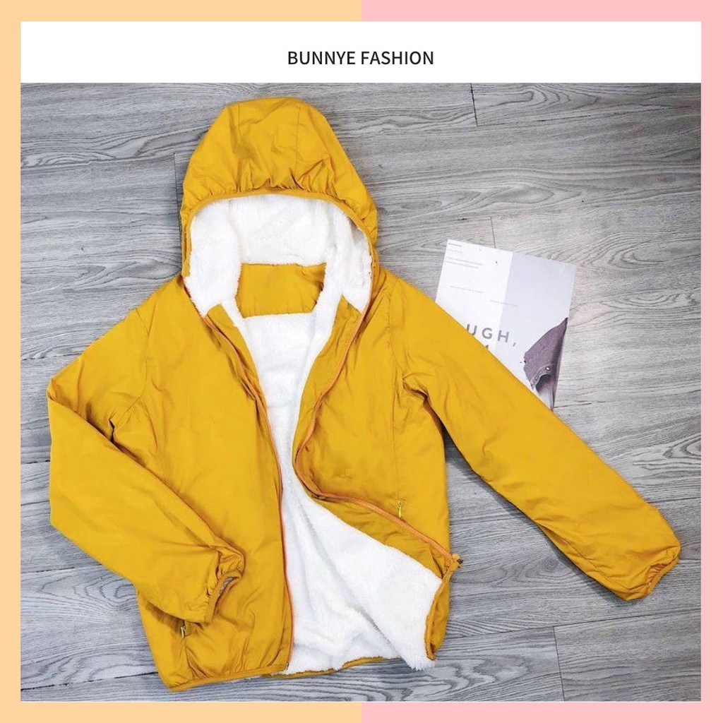 Áo Gió Nữ Lót Lông Cừu Siêu Phẩm Chống Nước Mùa Lạnh - Bunnye