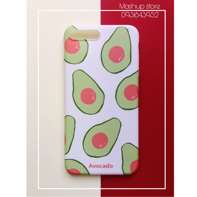 Ốp iphone 7 plus/ 8 plus hình quả bơ (ảnh thật)