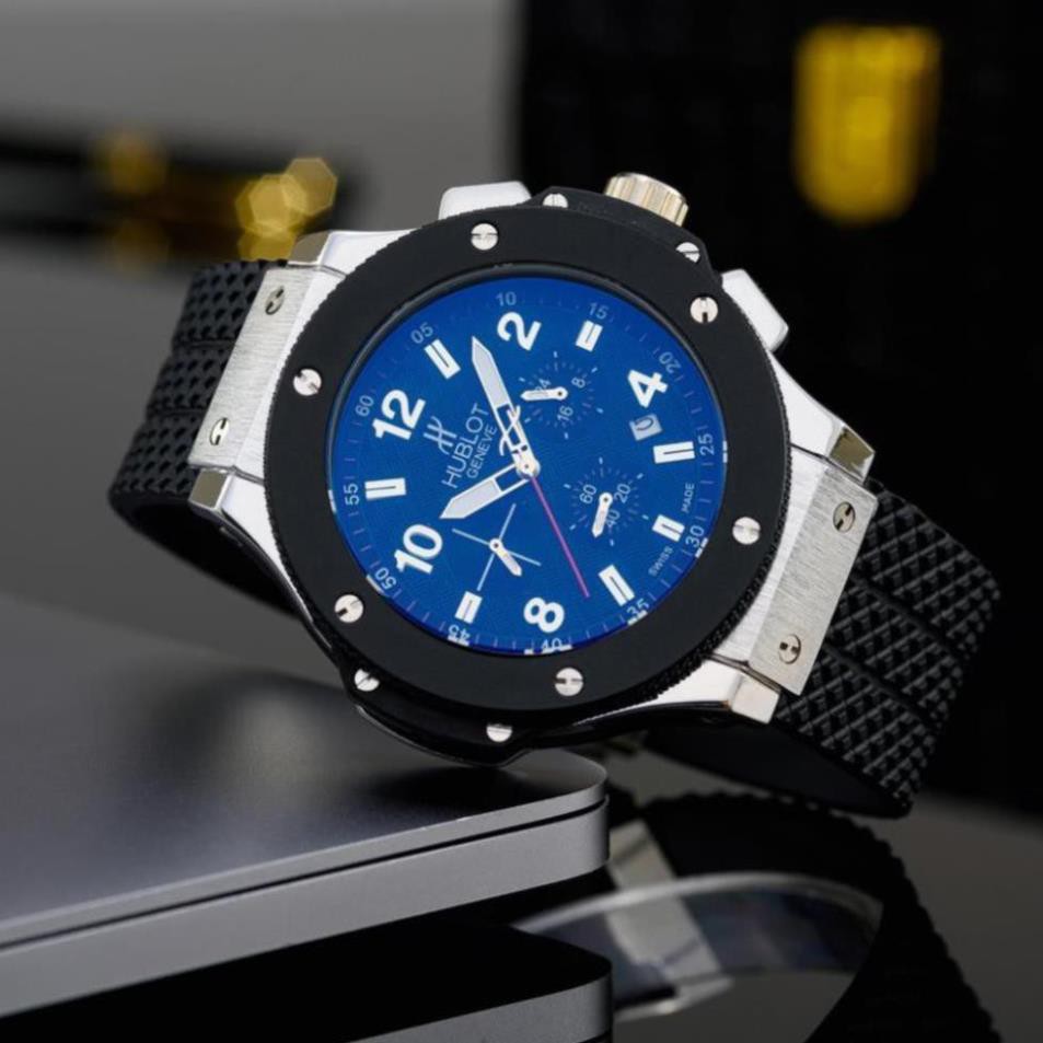 Đồng hồ nam Hublot máy pin dây cao su chống nước cao cấp bảo hành 12m DH206