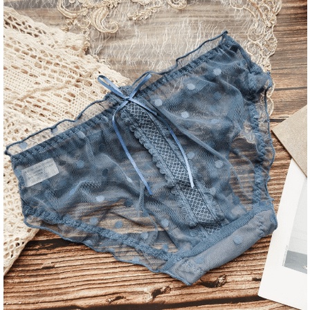 [Ảnh thật] Quần lót ren nơ  chấm bi siêu gợi cảm xinh xắn cho nàng M14