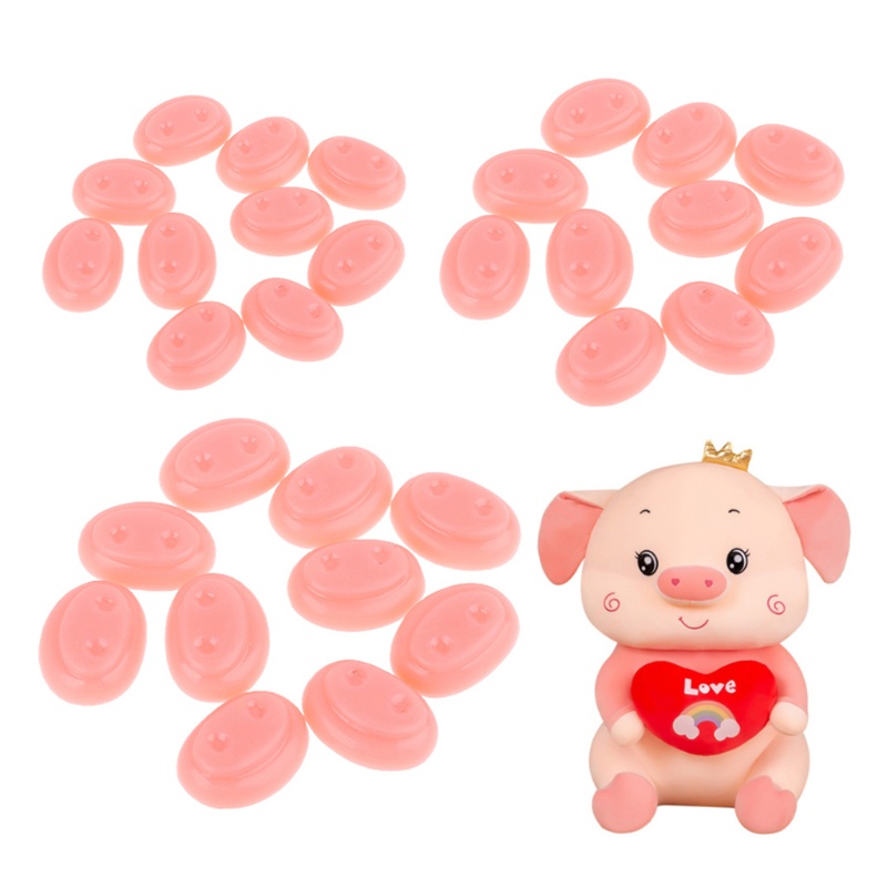 Bộ 10 Nút Mũi Heo Bằng Nhựa Cho Búp Bê DIY