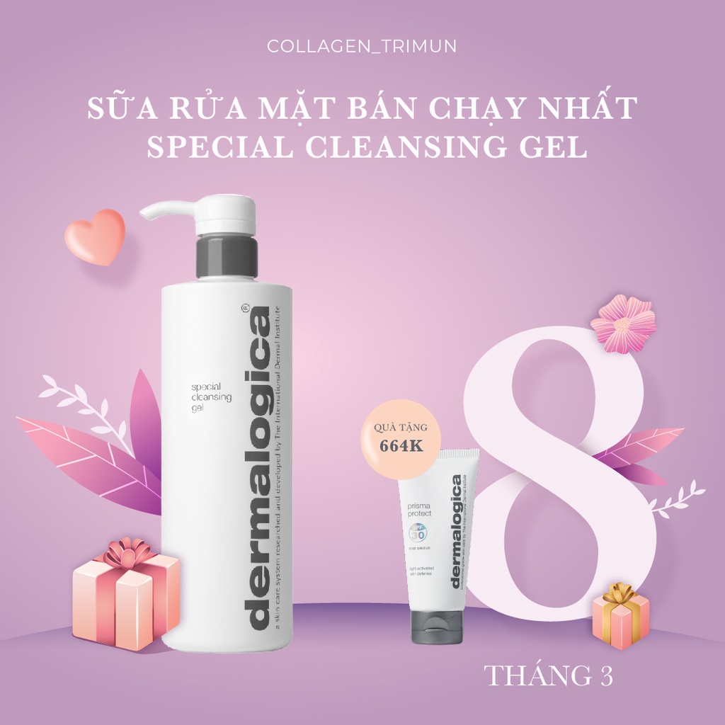 Sữa rửa mặt dịu nhẹ làm sạch bán chạy nhất cho mọi loại da Dermalogica Special Cleansing Gel