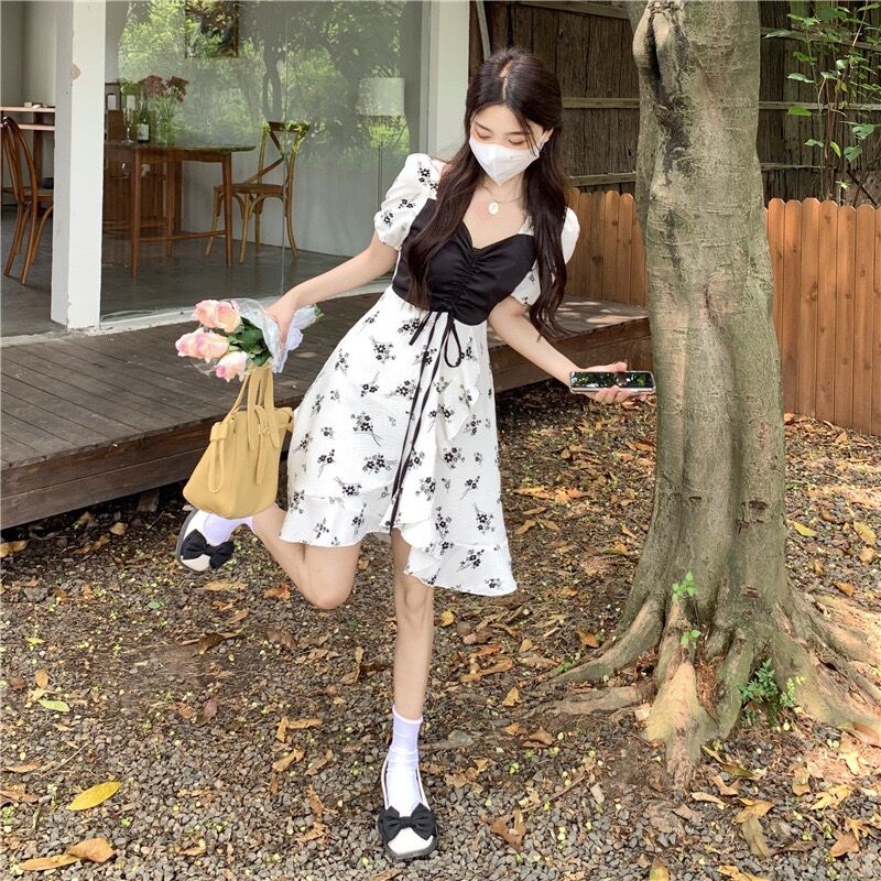 váy chữ a ngắn váy hoa nhí vintage đầm trắng váy tiểu thư sang chảnh đầm tay phồng đầm cúp ngực đầm bigsize nữ váy nữ xinh váy đi chơi đầm đi tiệc đầm nữ