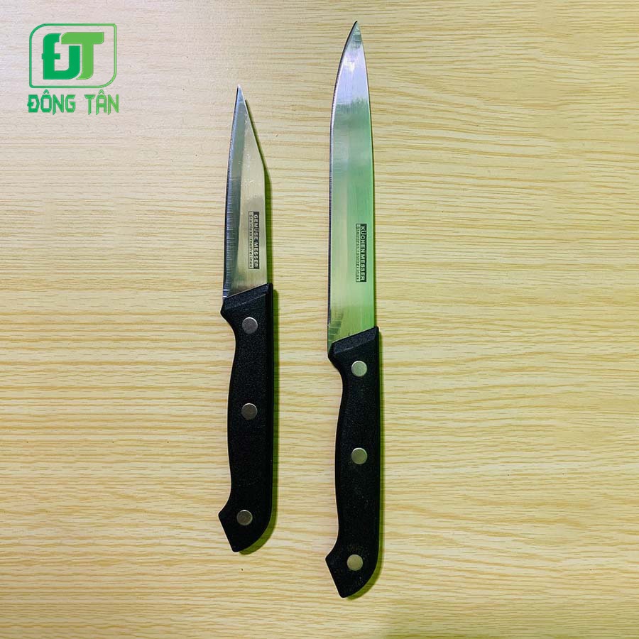 Bộ Dao Bếp Thái Lan 5 Món Bằng Inox, Kiểu Dáng Thon Gọn Không Gỉ Cực Kỳ Sắc Bén Hàng Nhập Khẩu