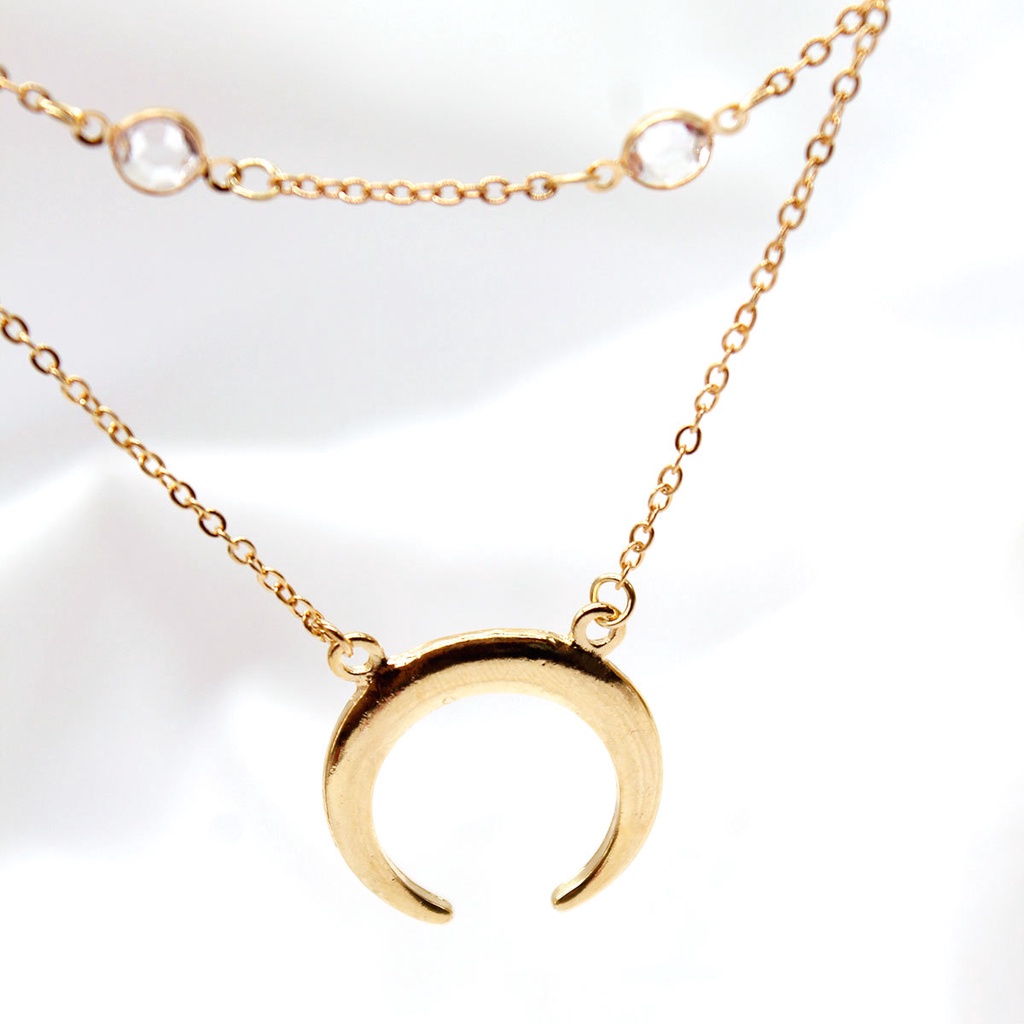 Vòng cổ Nhiều Lớp Hình Mặt Trăng Phong Cách Boho