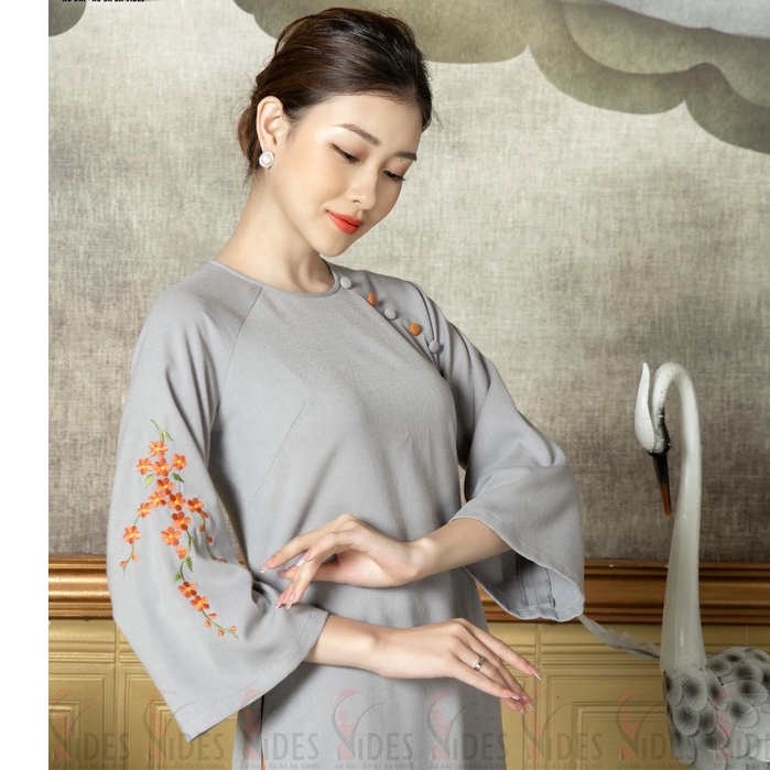 Áo Dài Cách Tân Đi Chùa , Trang Phục Lễ Hộ Đầu Năm, Áo Dài Dáng Xuông May Sẵn
