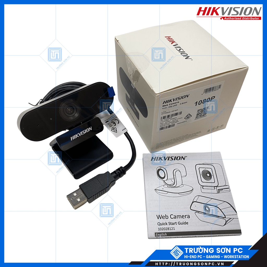 Webcam Máy Tính PC Livestream Full HD Có MIC 1080P Hikvision DSU02 | BH 24 Tháng