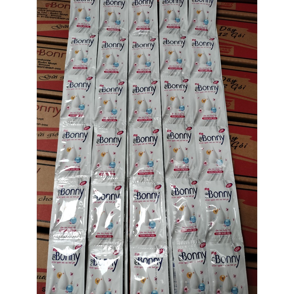 Sữa tắm nước hoa thơm lâu BONNY, sữa tắm gói dưỡng ẩm và làm sạch da dùng trong khách sạn combo 100 gói rời hàng lỗi nhỏ