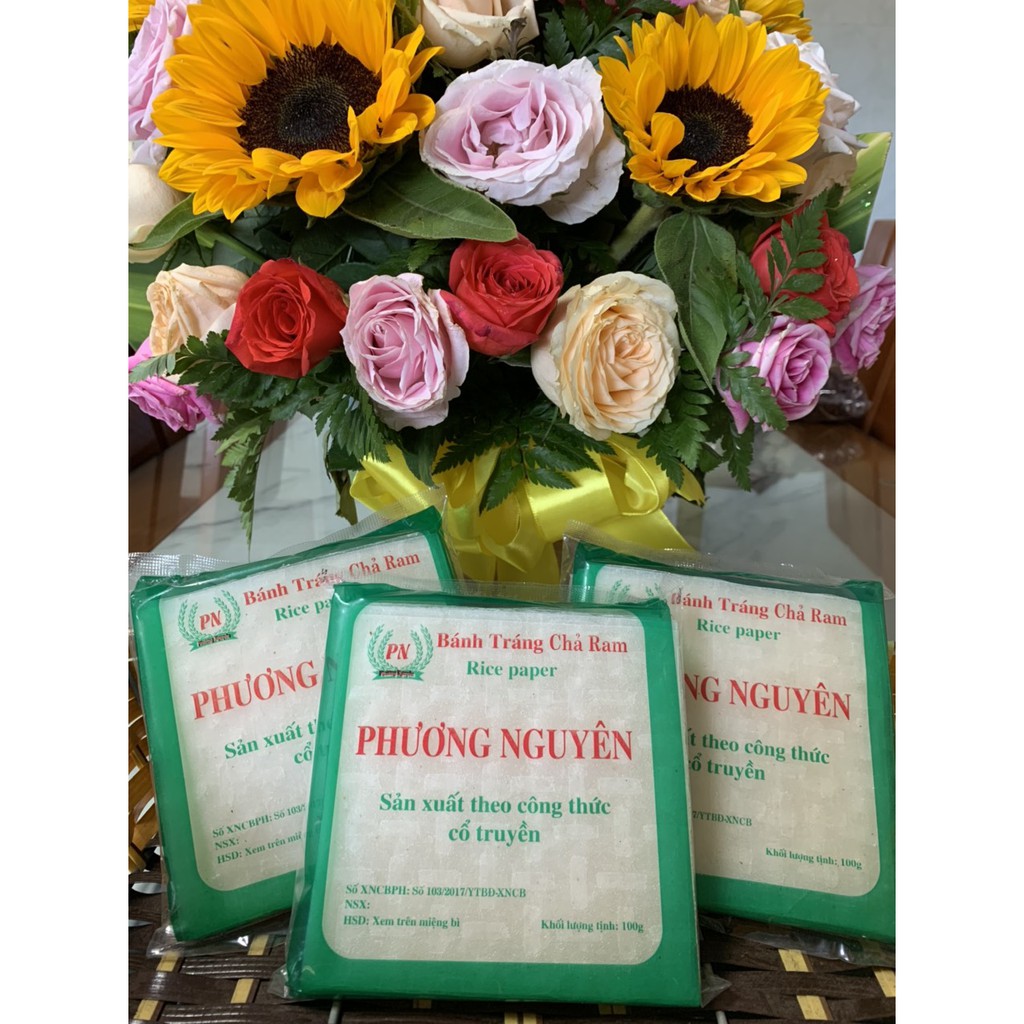 Bánh tráng cuốn chả ram tôm đất Phương Nguyên bì 100gram