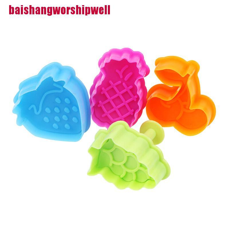 Set 4 Khuôn Cắt Bánh Quy Hình Trái Cây 3D DIY Dành Cho Nhà Bếp