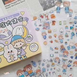 Set 10 nhãn dán, hình dán sticker cô gái dễ thương