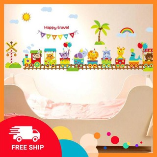 ⚡️𝗙𝗥𝗘𝗘𝗦𝗛𝗜𝗣⚡️ Decal dán tường Đoàn xe vui vẻ 2