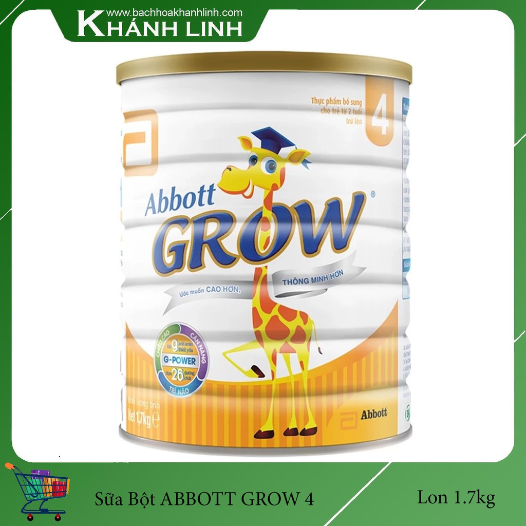 Sữa bột Abbott Grow 4 1,7kg ( mẫu mới )