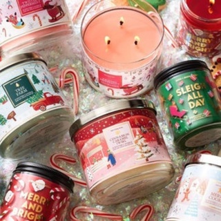 NẾN THƠM THƯ GIÃN 3 Bấc BATH AND BODY WORK WHITE BARN CHRISTMAS VERSION