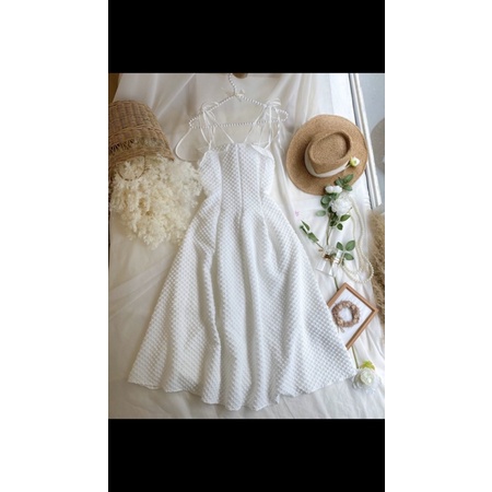ĐẦM 2S GÂN NỔI DÁNG DÀI NƠ VAI Hàng thiết kế chuẩn đẹp. Lên form xịn đét 😍
