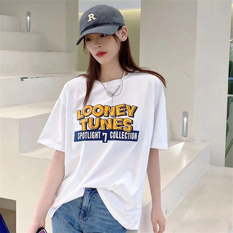 NRVP Áo Thun Cotton Tay Ngắn Cổ Tròn Màu Trơn Thời Trang Dành Cho Nữ