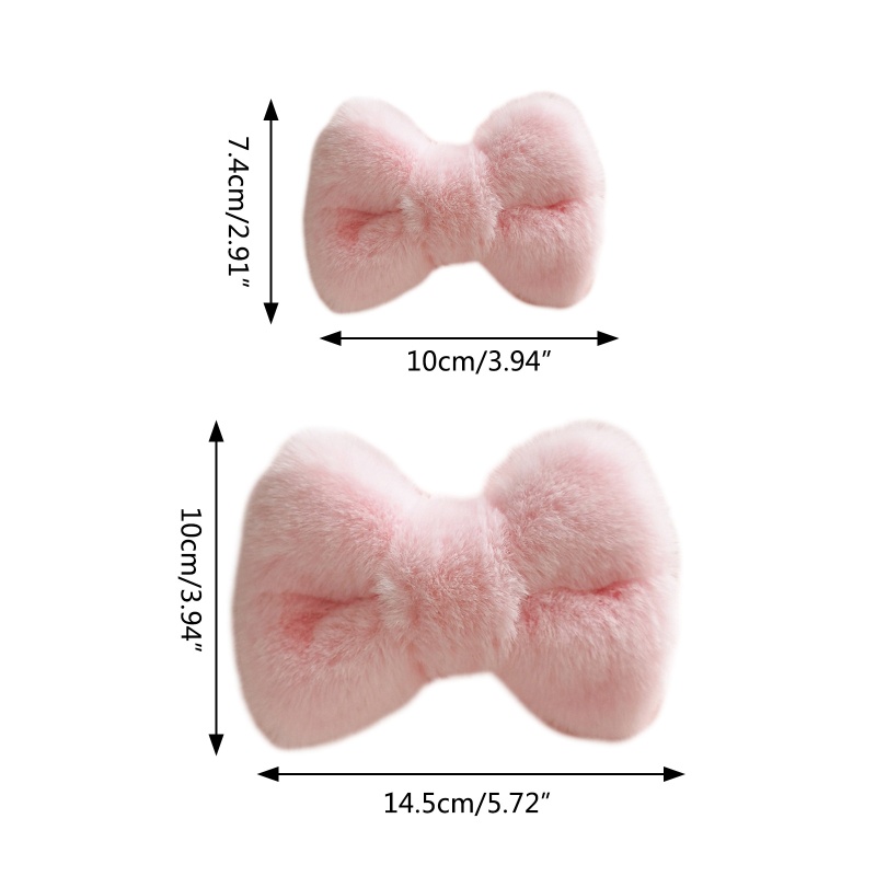 Kẹp Tóc Lông Xù Đính Nơ Lớn Xinh Xắn Giá Đỡ