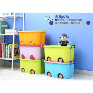 Combo 5 thùng nhựa đựng đồ có bánh xe loại to