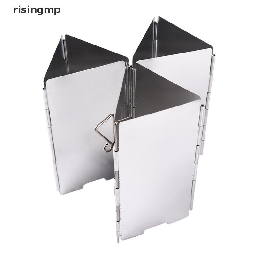 Tấm Chắn Gió 9 Tấm Gấp Được Cho Bếp Ga Cắm Trại Ngoài Trời ♨Trên đó