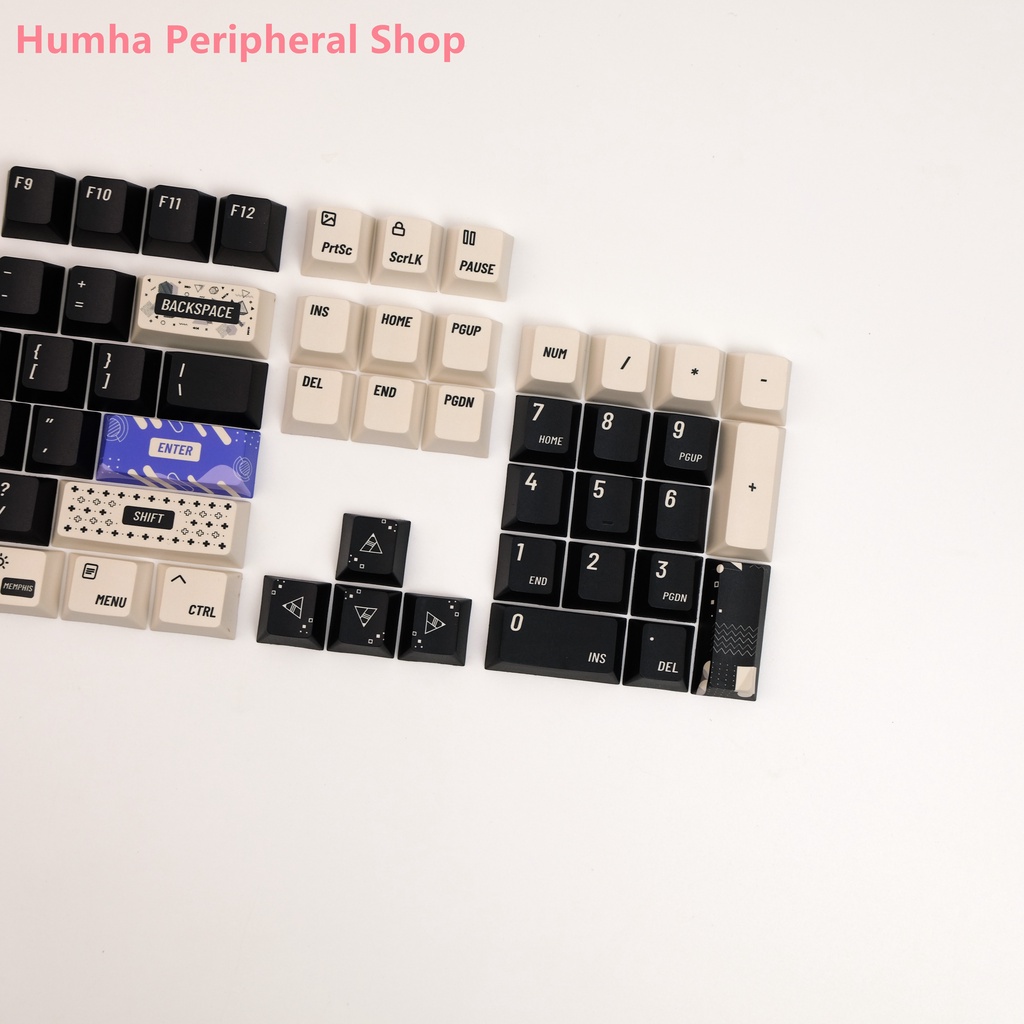 Bàn Phím Cơ Humha Memphis 140 Phím Chất Liệu PBT Nhuộm Màu Họa Tiết Cherry profile Cá Tính