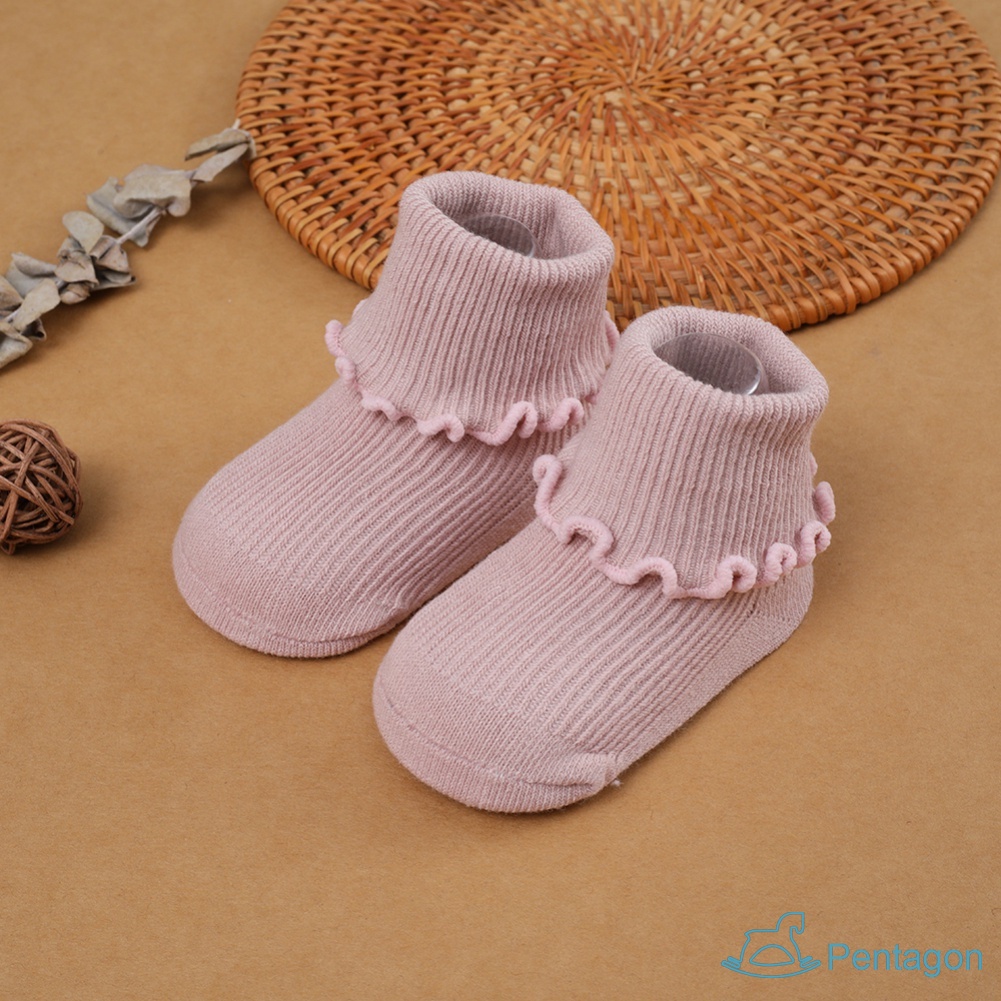 Vớ Cotton Kiểu Công Chúa Dễ Thương Cho Bé Gái Sơ Sinh 0-5 Tuổi