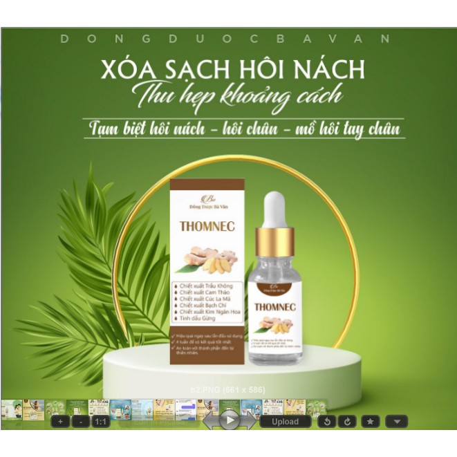Khử Mùi Hôi Nách, Hàng Chính Hãng, THOMNEC - Sản Phẩm Của Đông Dược Bà Vân