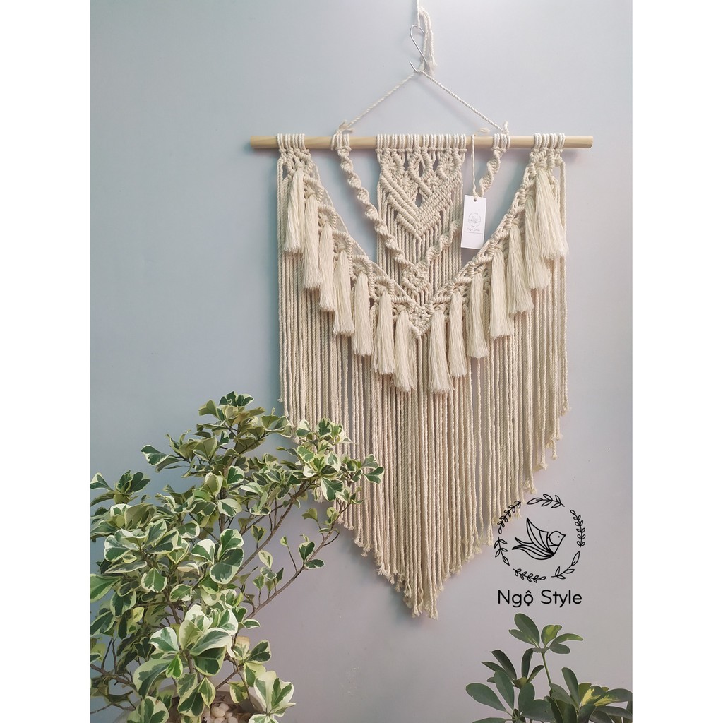 [Ảnh THẬT] Nhánh cây trang trí macrame RẺ ĐẸP - Macrame wall hanger