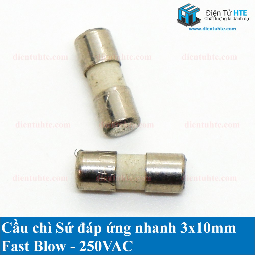 Cầu chì FUSE sứ Ceramic 3x10mm Fast Blow chuyên dụng cho thiết bị đo [HTE Quy Nhơn CN2]