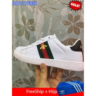 Giày adidas cucci trắng gót đen