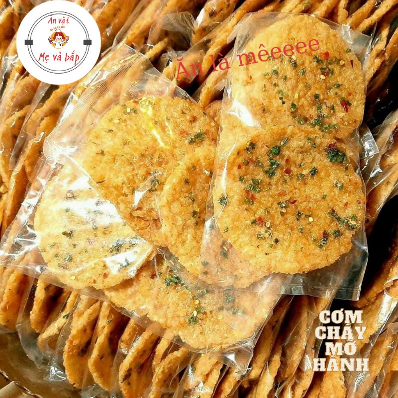 Cơm cháy mỡ hành trung trang giòn ngon ( gói 3 miếng)