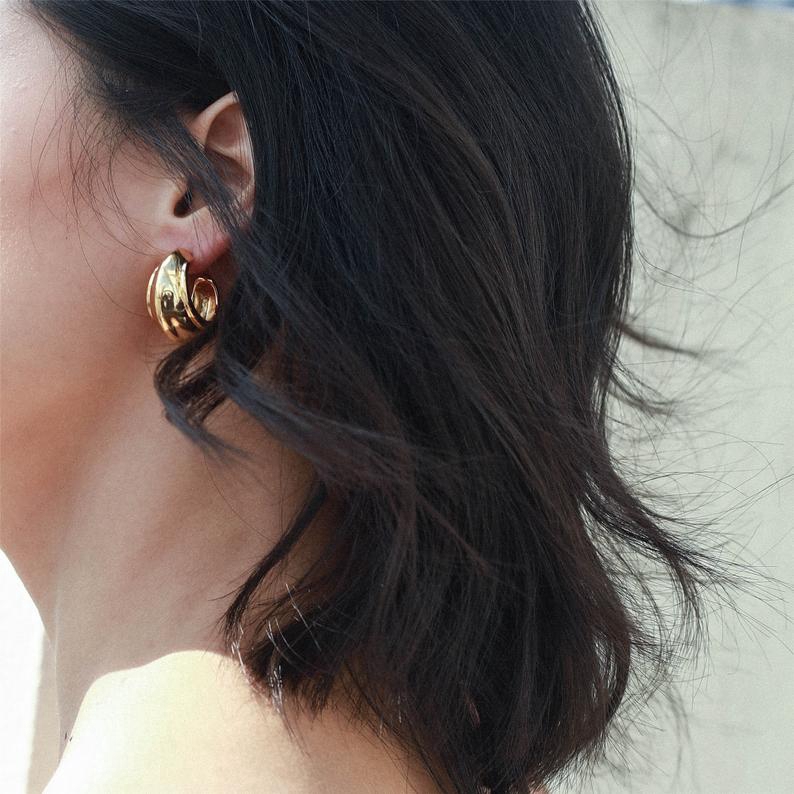 Vnox Bông Tai Mạ Vàng Thời Trang Cho Nữ