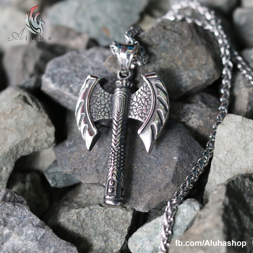 Dây chuyền Titan Rìu Viking nam tính - NL094 - Aluha