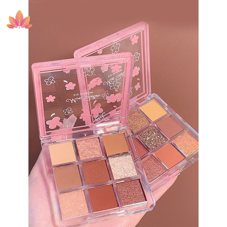 Bảng Phấn Mắt Chín Màu Sắc Tông Đất Hiệu Ứng Lì / Hiệu Ứng Ngọc Trai Dễ Phối Đồ JP5