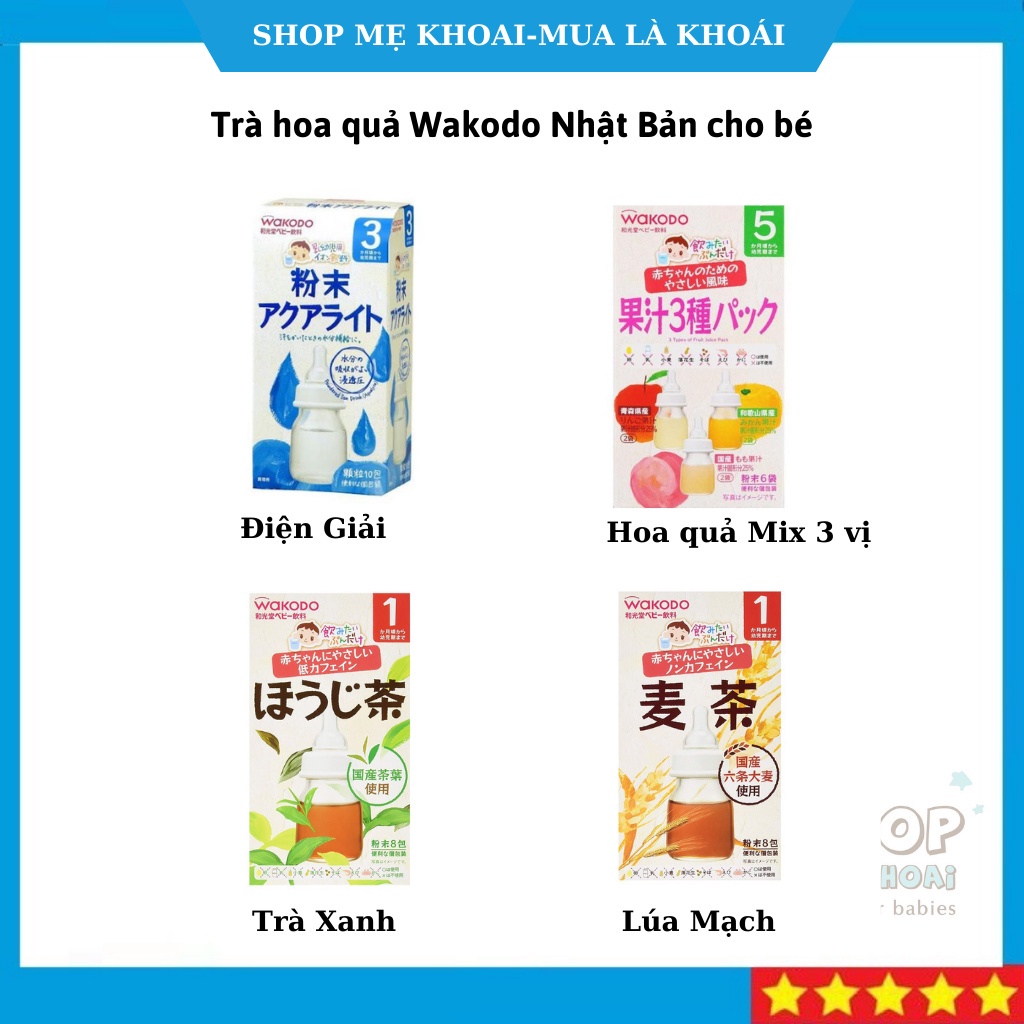 Trà Hoa Quả Wakodo Nhật Bản cho Bé Ăn dặm [DATE T8/2023] SHOP MẸ KHOAI
