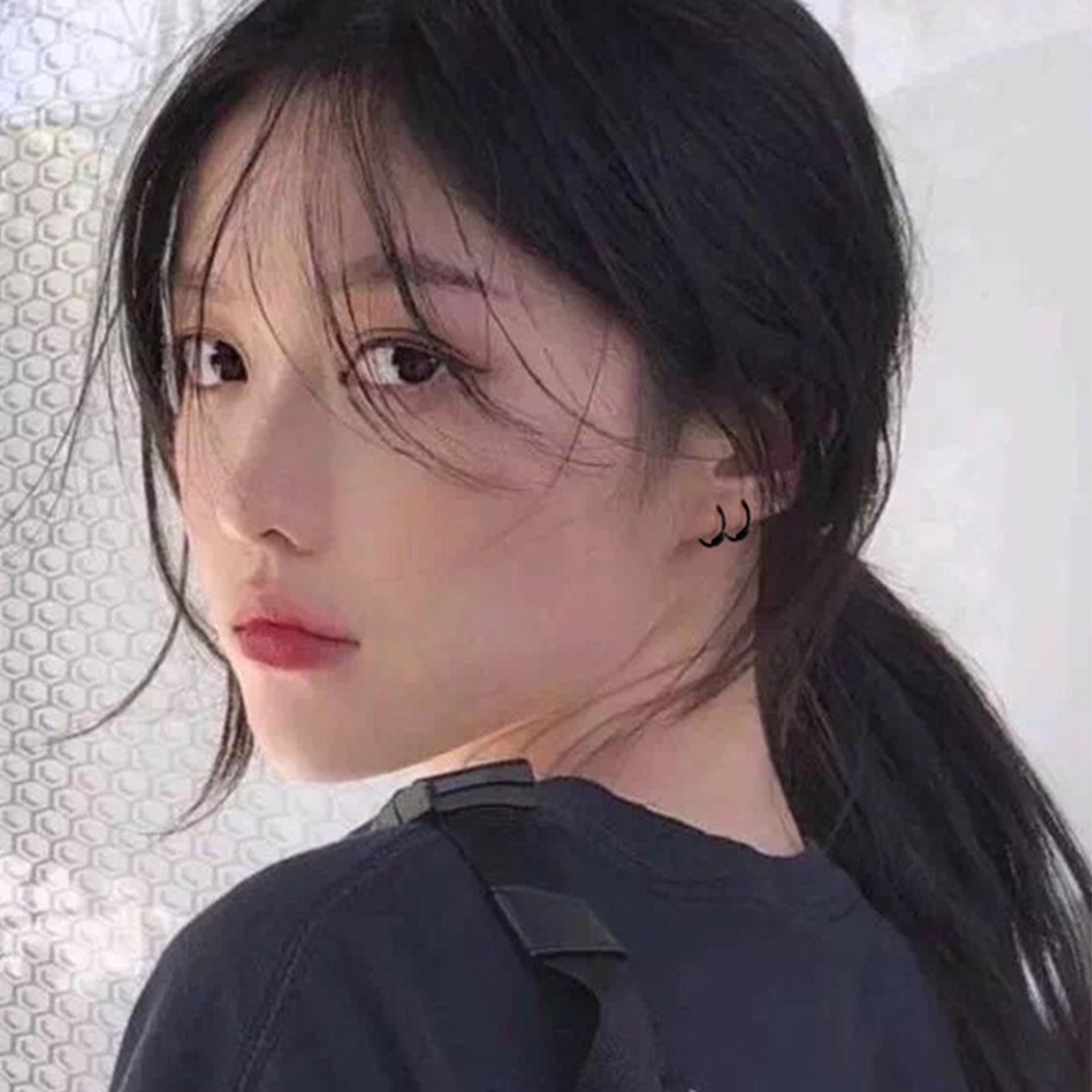 Khuyên tai tròn 9mm 6mm 11mm thời trang cho nam và nữ