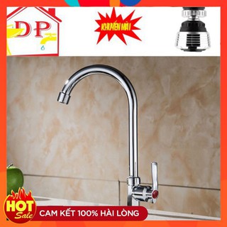 Vòi rửa bát lạnh tặng đầu vòi rửa 360 độ và dây cấp inox VRB901-DV01