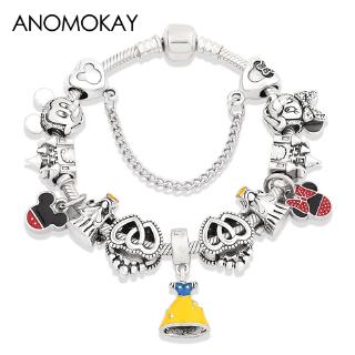 Vòng đeo tay mặt hình chuột Mickey Minnie dễ thương