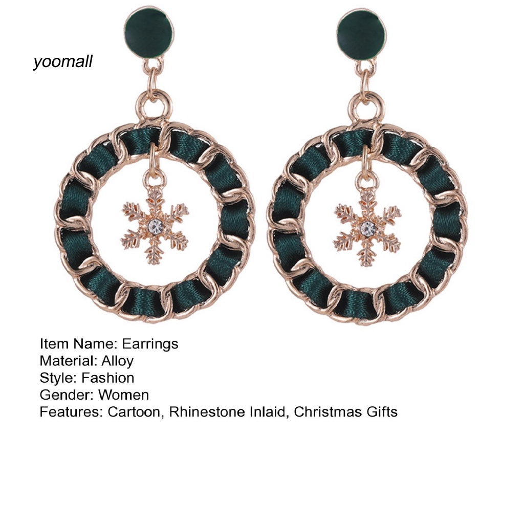 1 Đôi Bông Tai Hình Cây Thông Giáng Sinh Lấp Lánh