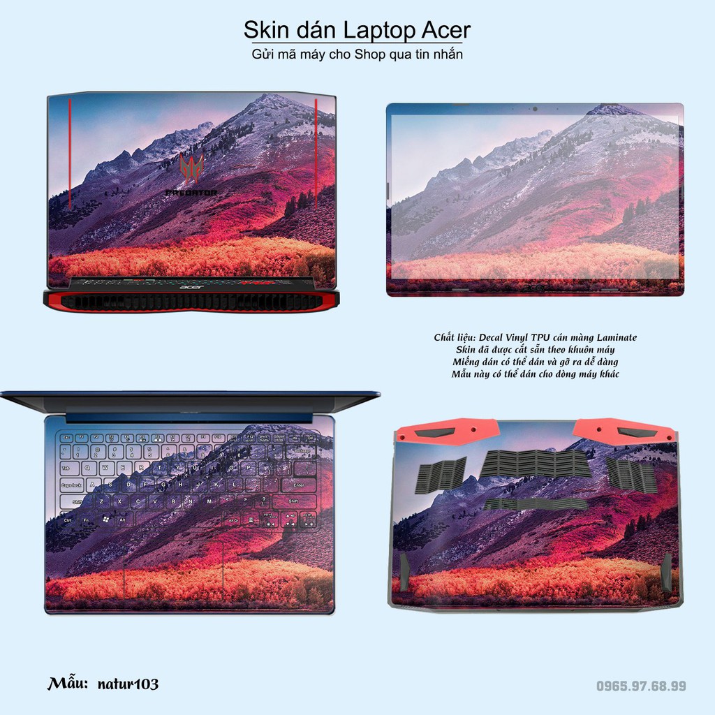 Skin dán Laptop Acer in hình thiên nhiên nhiều mẫu 5 (inbox mã máy cho Shop)