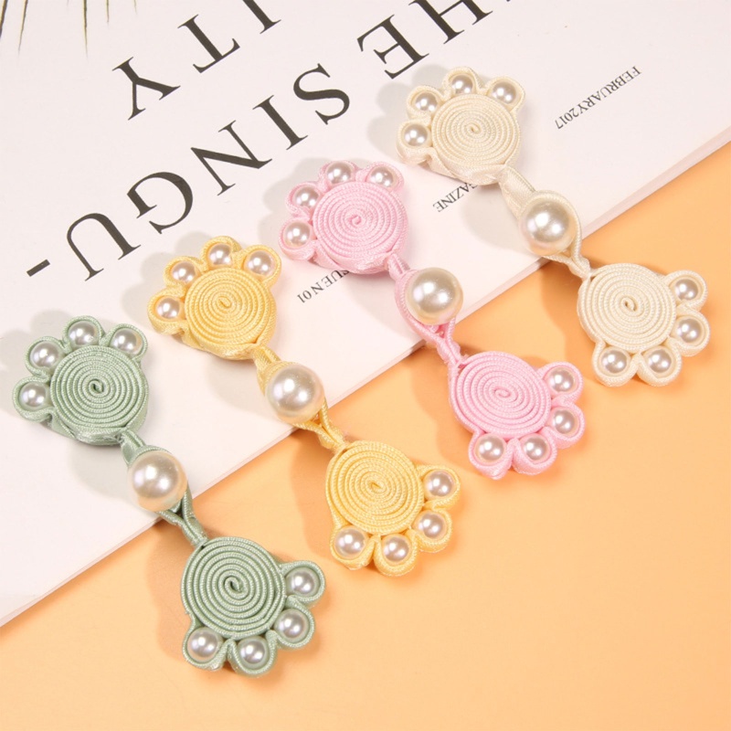Nút Thắt Thêu Sườn Xám Trung Hoa Handmade Đính Ngọc Trai