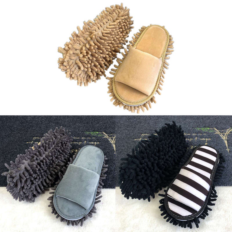 Dép bông lau sàn đi trong nhà tắm mềm mại thiết kế tiện dụng