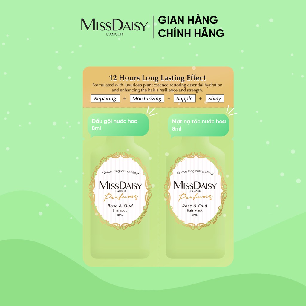 Bộ Dùng Thử Chăm Sóc Tóc Hương Nước Hoa MISSDAISY Chiết Xuất Hoa Hồng Bungari & Gỗ Mun | BigBuy360 - bigbuy360.vn